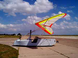 Curt's custom built hang gliding simulator
