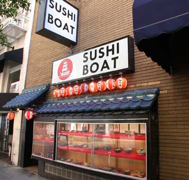 The Sushi Boat restaurant on Geary Street