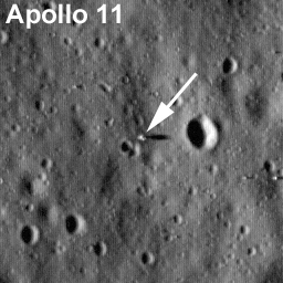 Apollo 11 as seen by the Lunar Reconnaissance Orbiter.