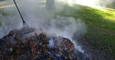 Burning fall leaves 2006 Photo by Glen Green