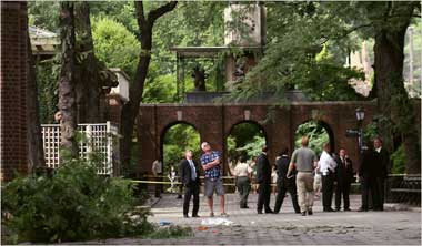 Central Park accident scene