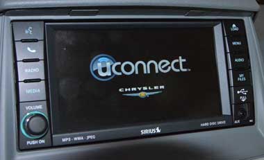 Screen shot of Chrysler Unconnect splash screen seen when I start my vehicle. Photo by Glen Green.