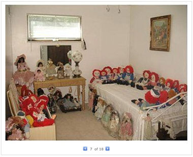 Raggedy Ann nightmare room from doll hell.