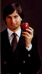 Steve Jobs and an Apple